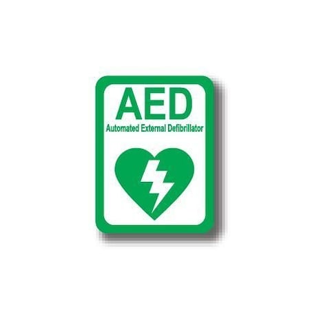 Ergomat 12in x 12in RECTANGLE SIGNS - AED DSV-SIGN 144 #7067 -UEN